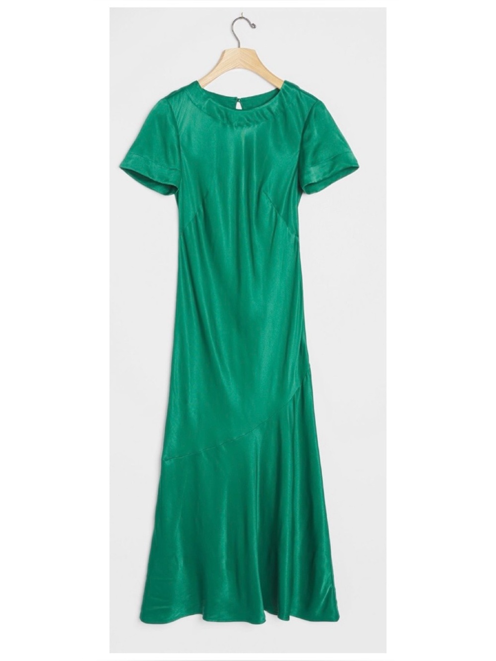 NWOT Anthropologie Brynne Maxi Tee Dress in Evergreen   Size XS